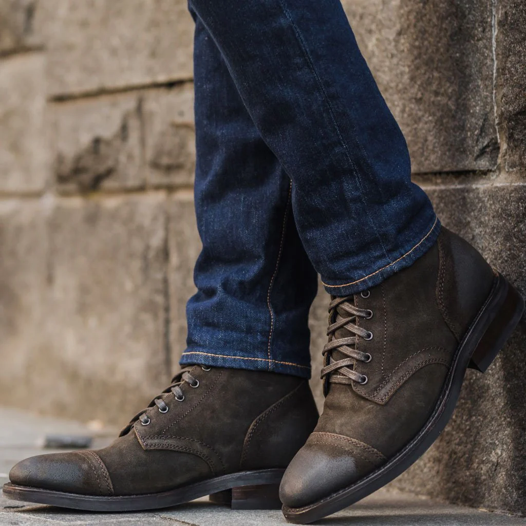 [S] Captain | Dark Olive Suede - Image 5