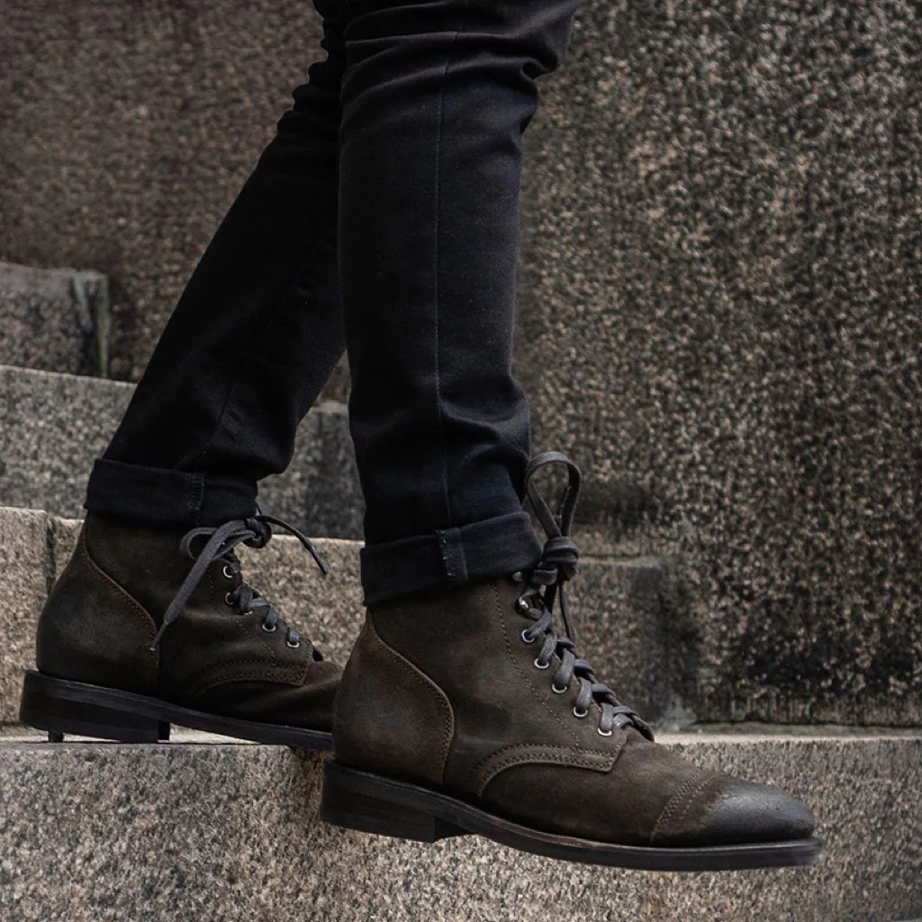 [S] Captain | Dark Olive Suede - Image 6