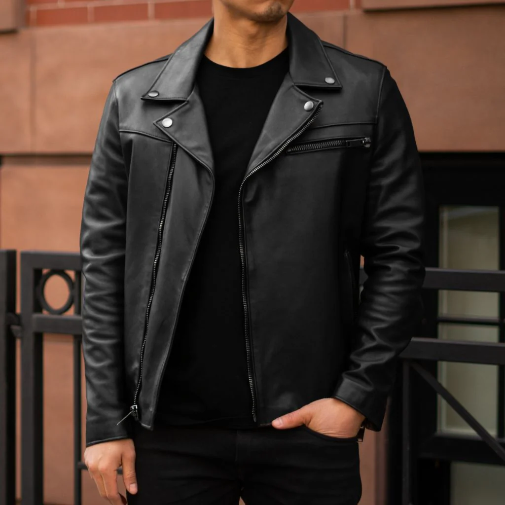 [S] Motorcycle Jacket | Black - Image 2