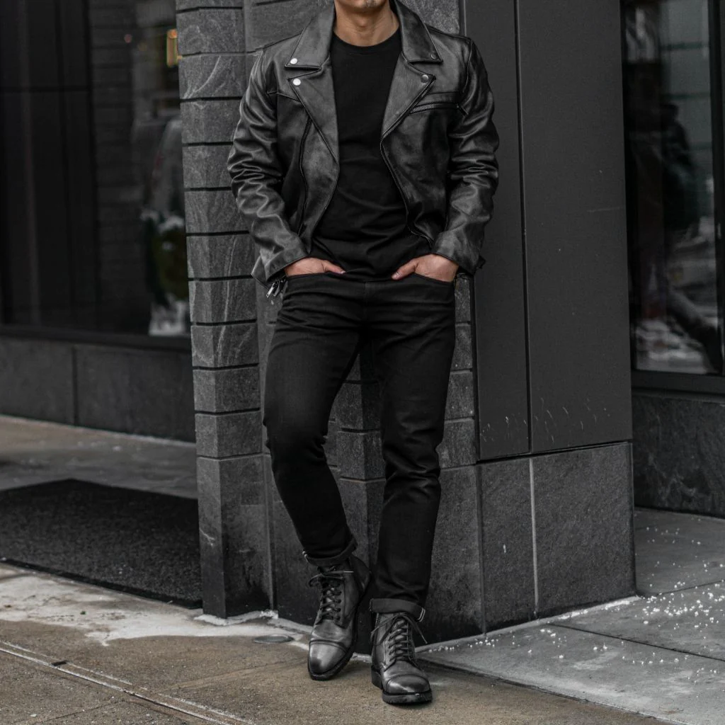 [S] Motorcycle Jacket | Distressed Black - Image 3