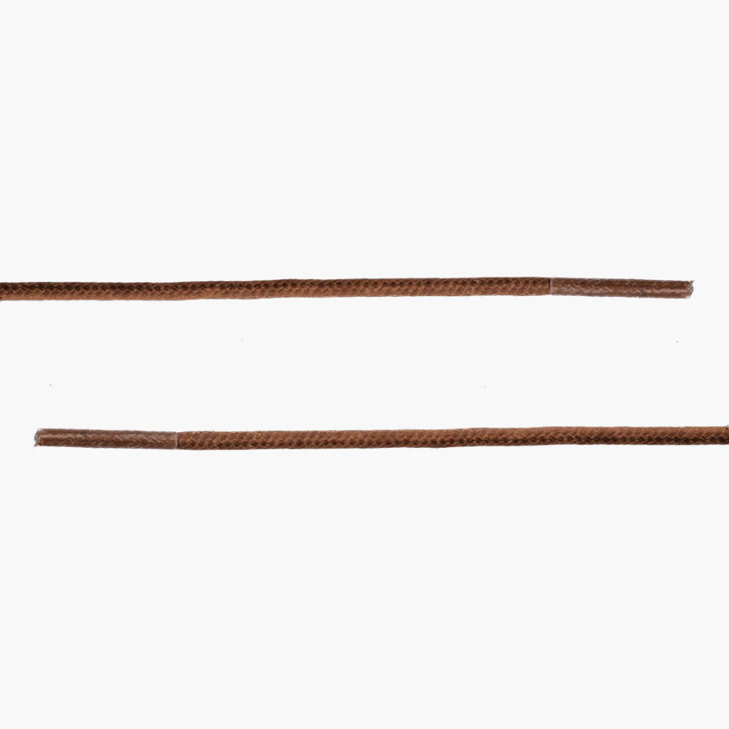 Round Waxed Cotton Laces | Light Brown - Image 2