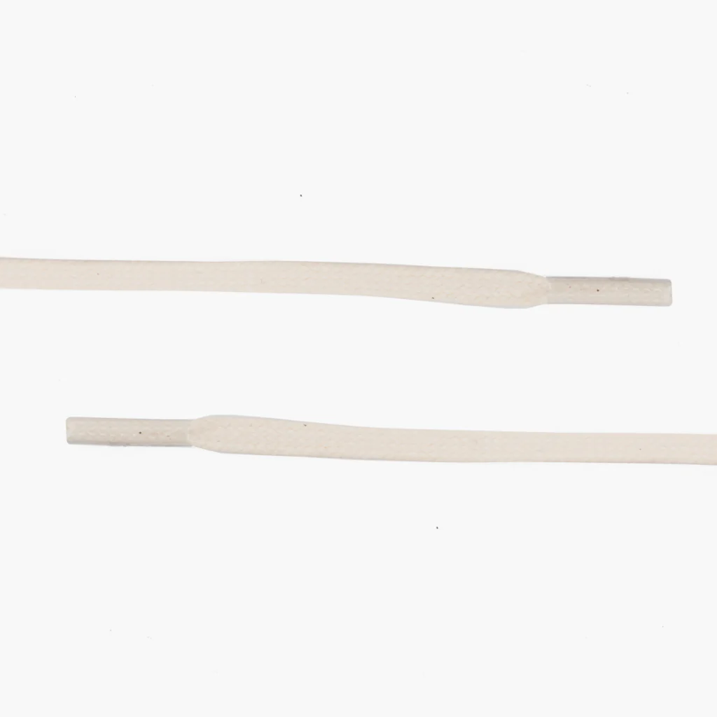 Flat Waxed Cotton Laces | Cream - Image 2