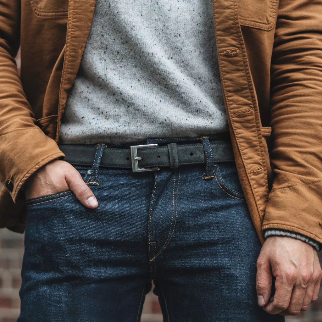 Men's Classic Leather Belt | Shadow Grey - Image 4