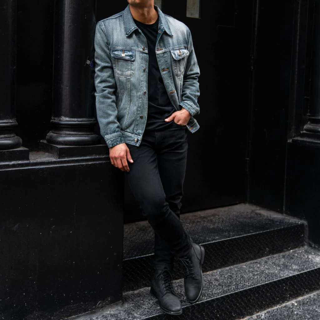 Denim Trucker Jacket | Washed Indigo - Image 3
