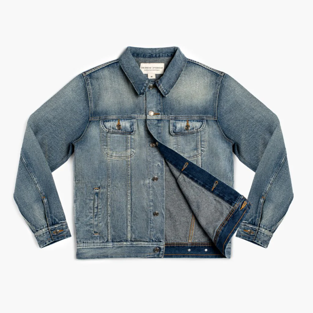 Denim Trucker Jacket | Washed Indigo - Image 5