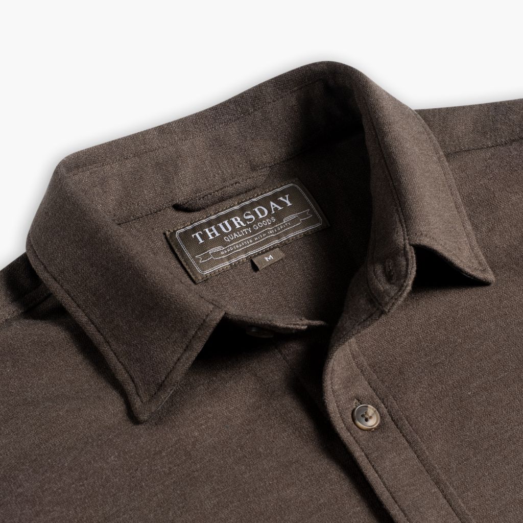 Everyday Button-Down Shirt | Brown (Two Pocket) - Image 4