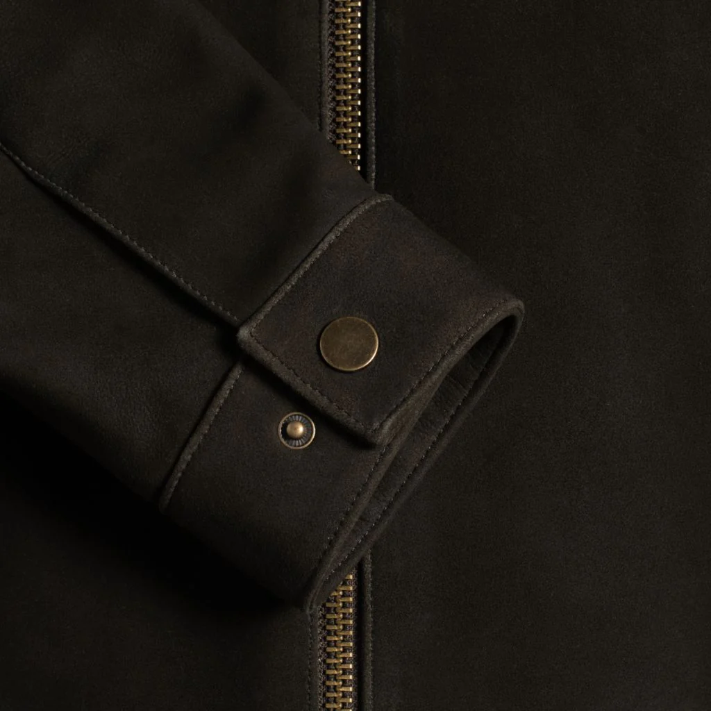 Racer Jacket | Dark Olive Suede - Image 8