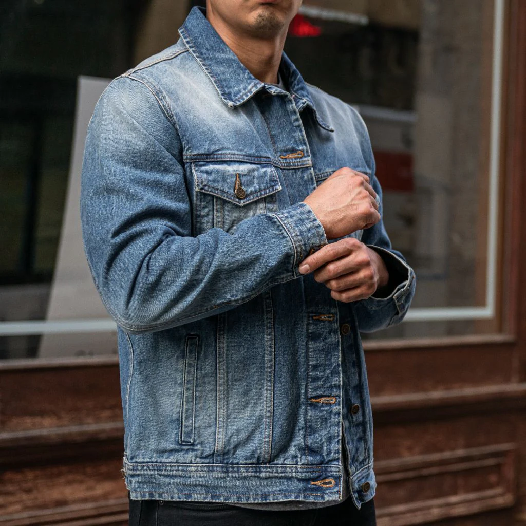 Selvedge Denim Trucker Jacket | Vintage Wash - Image 2