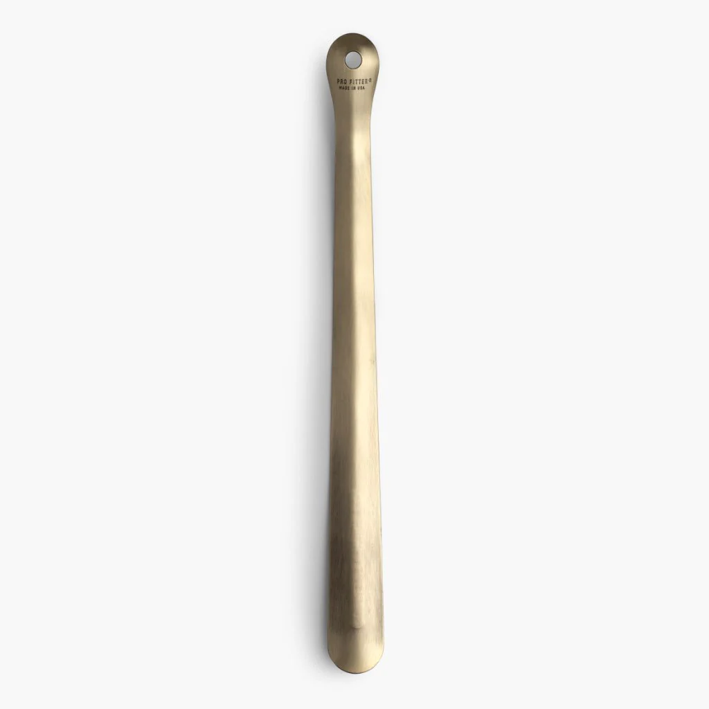 Cobbler's Choice 16" Metal Shoe Horn | Brushed Brass - Image 2