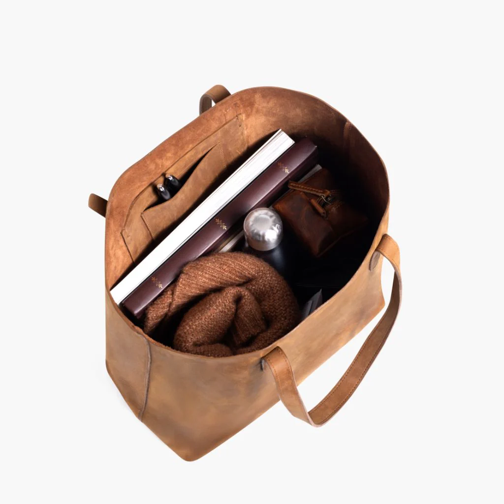 Everyday Tote | Vintage Cognac (L) - Image 3
