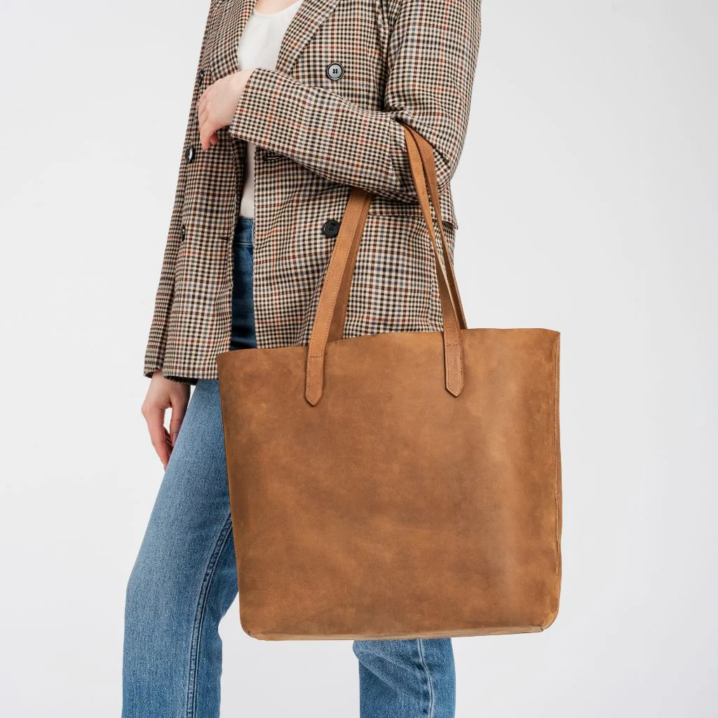 Everyday Tote | Vintage Cognac (L) - Image 6