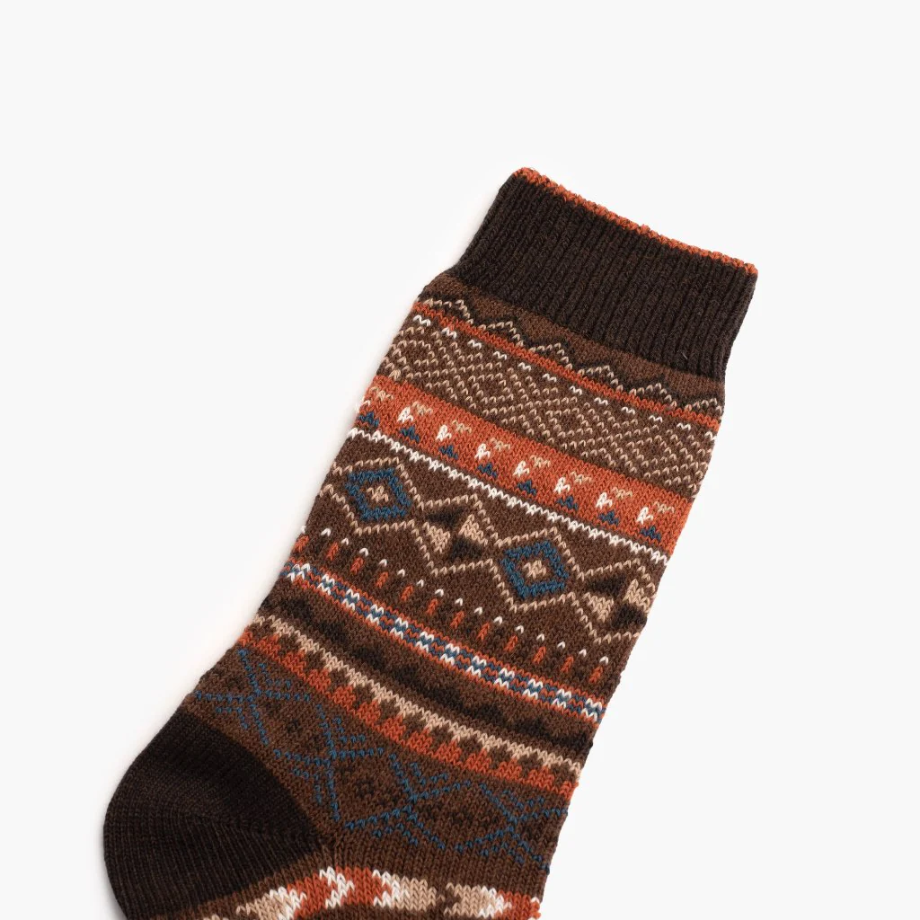 Women's Geo Sock | Burnt Crimson - Image 2